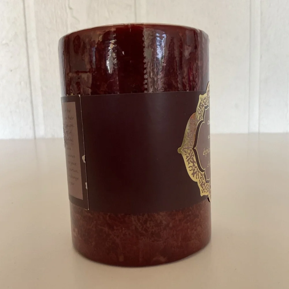 Pier One Retired Asian Spice Pillar Candle NWT